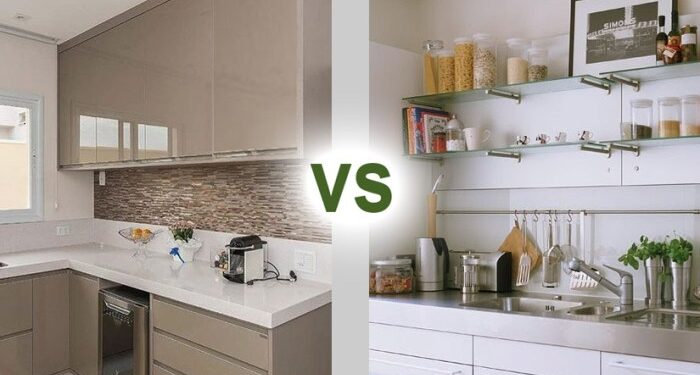 Cabinets vs. Open Shelving – Which is better for your kitchen