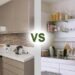 Cabinets vs. Open Shelving – Which is better for your kitchen